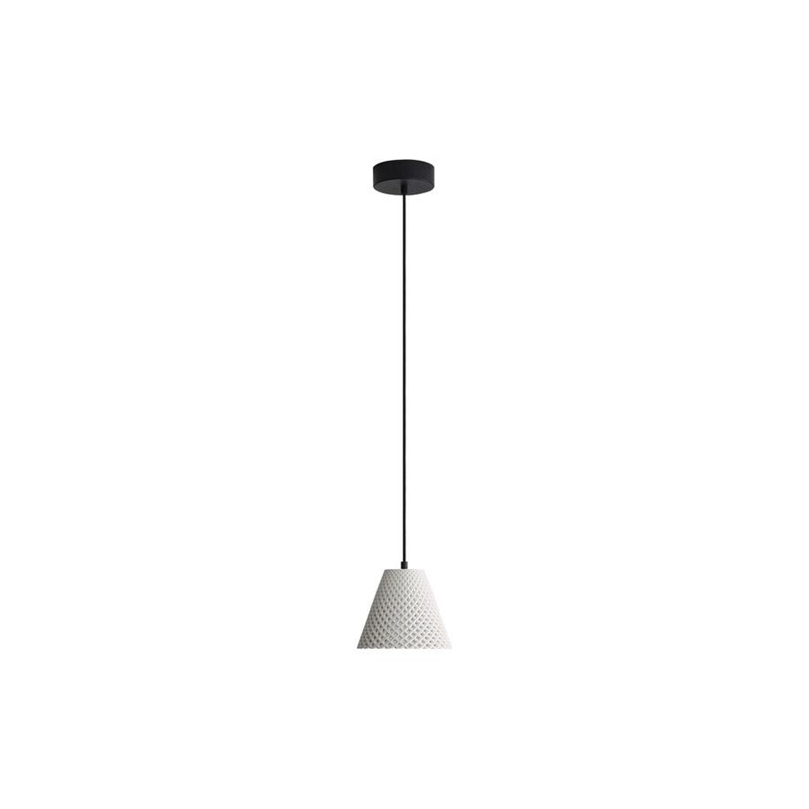Golden Clarus 8" LED Pendant, White Sandstone Cement - 2419-8WCT