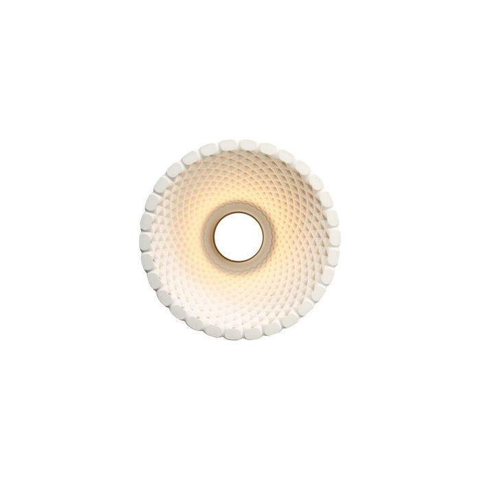 Golden Clarus 8" LED Pendant, White Sandstone Cement