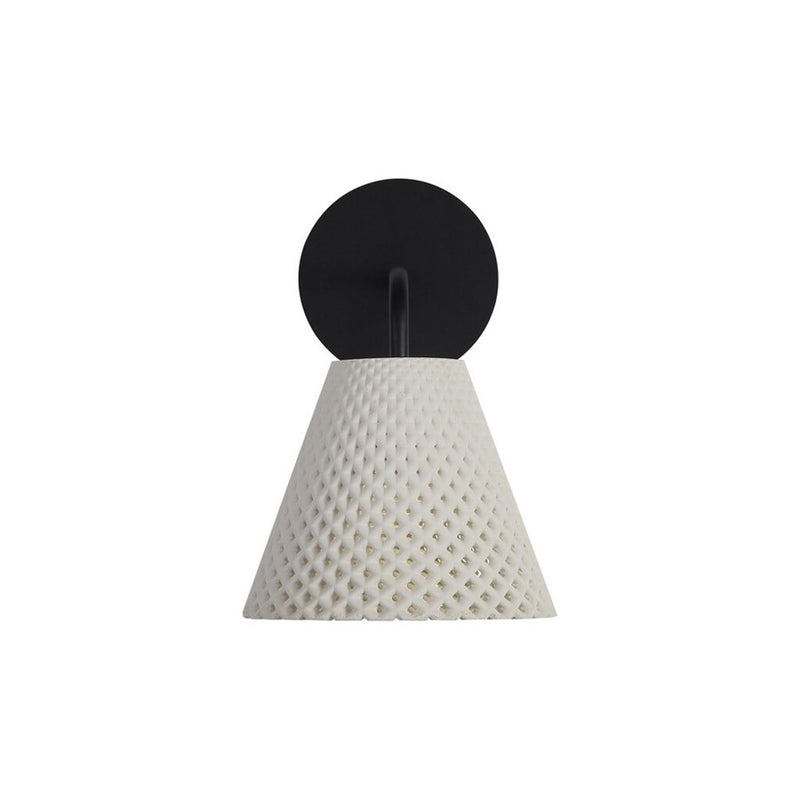 Golden Clarus LED Wall Sconce, Outdoor, White Sandstone Cement - 2419-OWLWCT