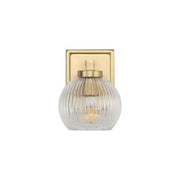 Golden Elliott 1 Light Bath Vanity, Champ Bronze/Ribbed Clear - 3094-BA1BCB-RIB