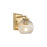 Golden Elliott 1 Light Bath Vanity, Champ Bronze/Ribbed Clear