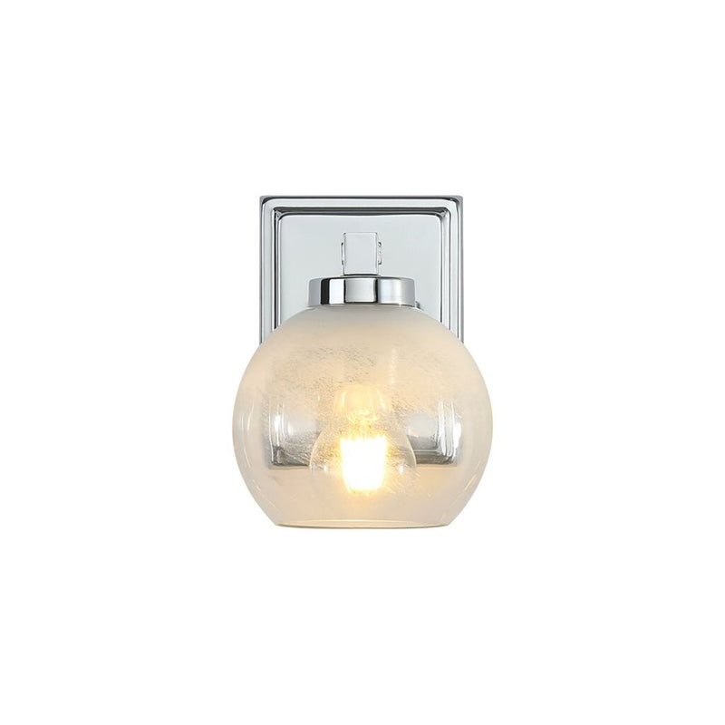 Golden Lighting Elliott 1 Light Bath Vanity, Chrome/Alabaster