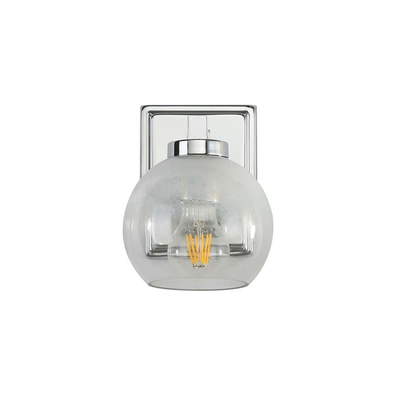 Golden Lighting Elliott 1 Light Bath Vanity, Chrome/Alabaster