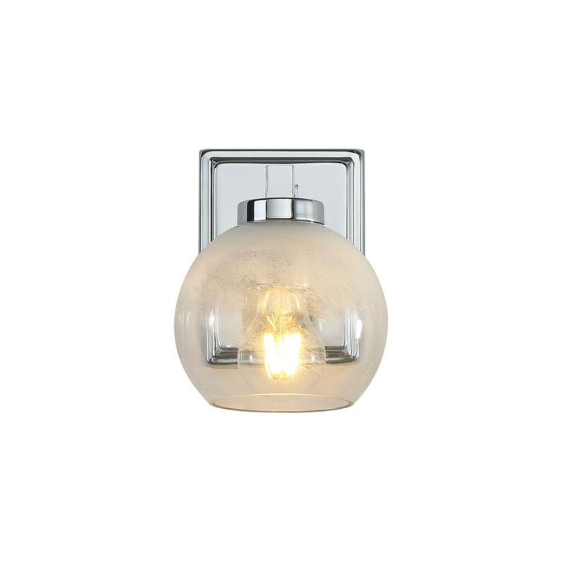 Golden Lighting Elliott 1 Light Bath Vanity, Chrome/Alabaster