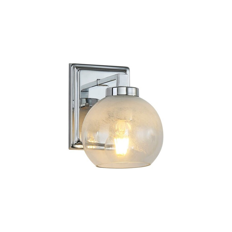 Golden Lighting Elliott 1 Light Bath Vanity, Chrome/Alabaster