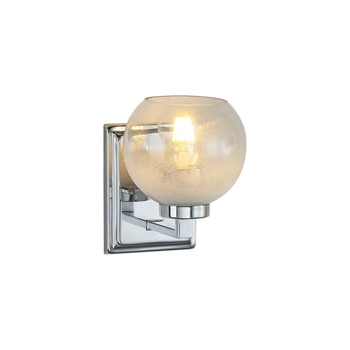 Golden Lighting Elliott 1 Light Bath Vanity, Chrome/Alabaster
