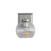 Golden Elliott 1 Light Bath Vanity, Chrome/Ribbed Clear - 3094-BA1CH-RIB