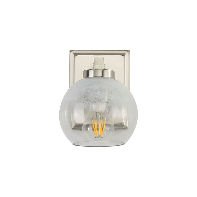 Golden Lighting Elliott 1 Light Bath Vanity, Pewter/Alabaster