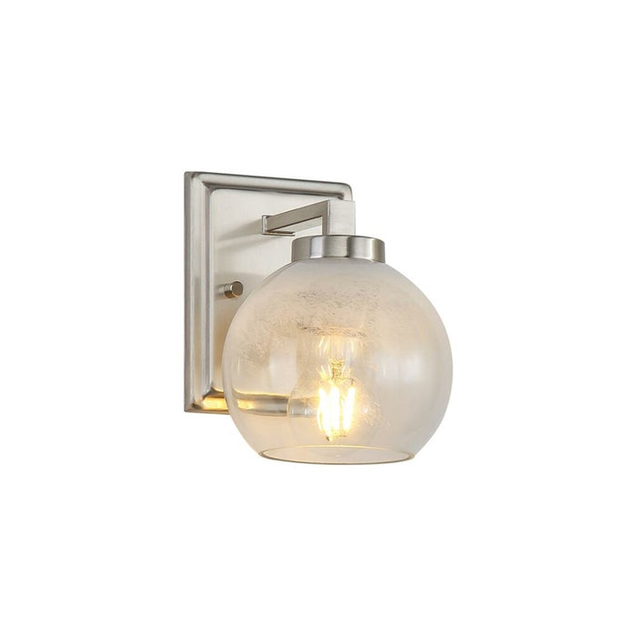 Golden Lighting Elliott 1 Light Bath Vanity, Pewter/Alabaster