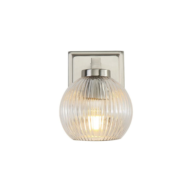 Golden Elliott 1 Light Bath Vanity, Pewter/Ribbed Clear - 3094-BA1PW-RIB