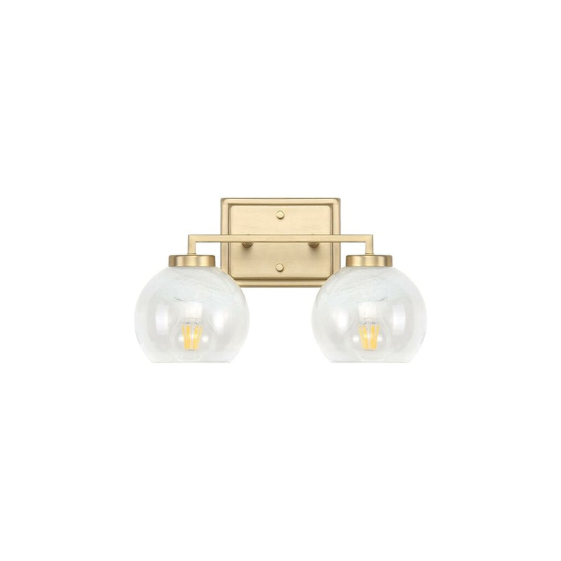 Golden Elliott 2 Light Bath Vanity, Champagne Bronze/Alabaster - 3094-BA2BCB-ALA