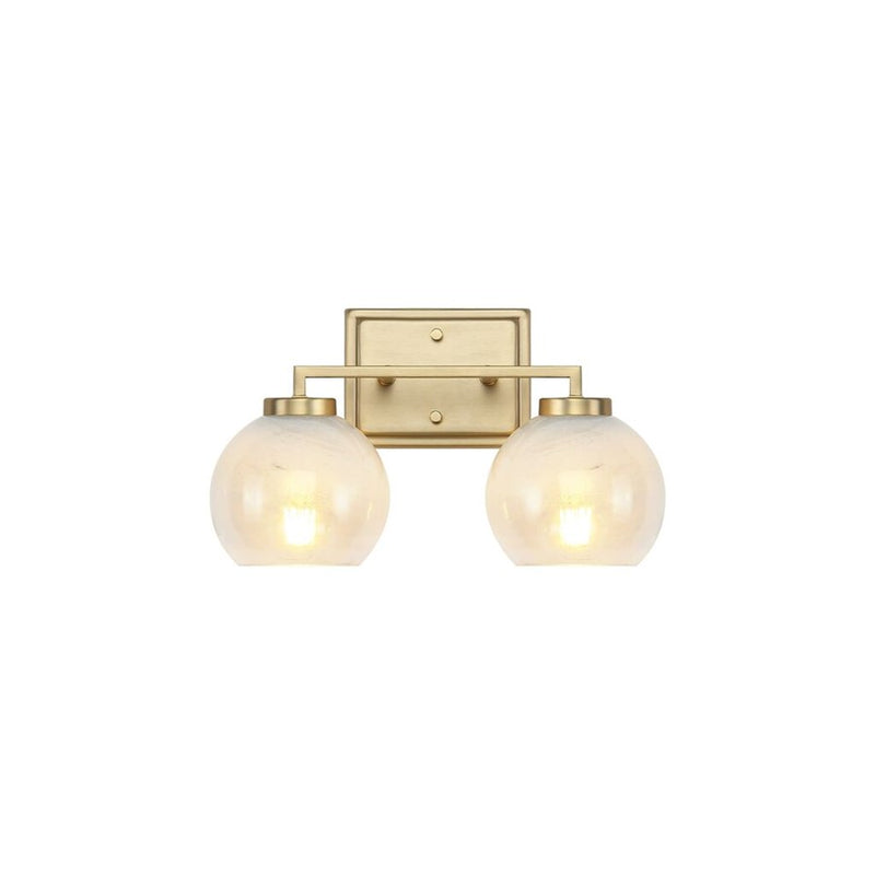 Golden Elliott 2 Light Bath Vanity, Champagne Bronze/Alabaster