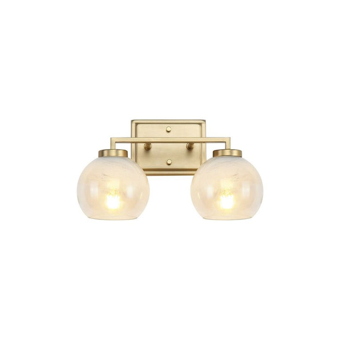 Golden Elliott 2 Light Bath Vanity, Champagne Bronze/Alabaster