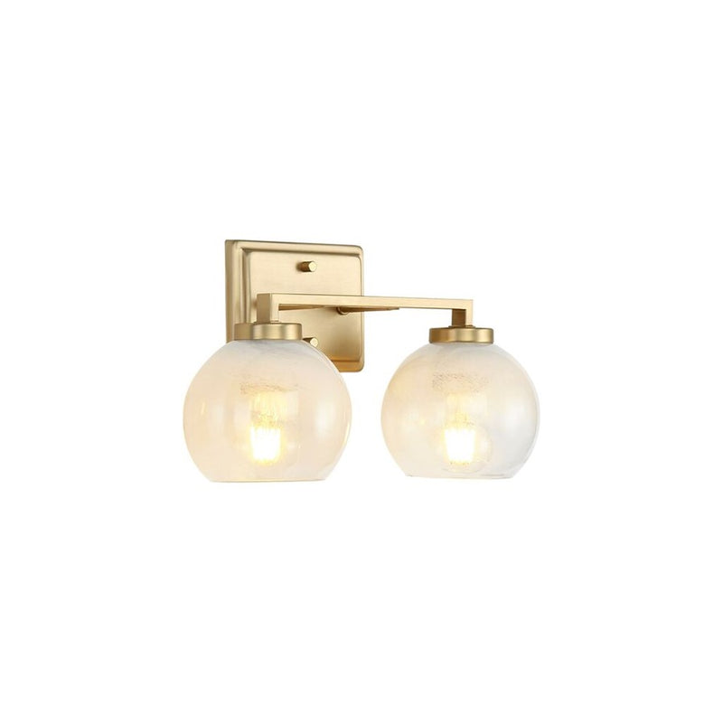 Golden Elliott 2 Light Bath Vanity, Champagne Bronze/Alabaster