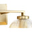Golden Elliott 2 Light Bath Vanity, Champ Bronze/Ribbed Clear