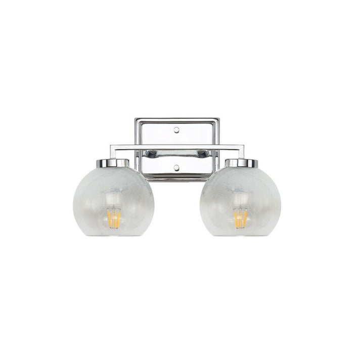 Golden Lighting Elliott 2 Light Bath Vanity, Chrome/Alabaster - 3094-BA2CH-ALA