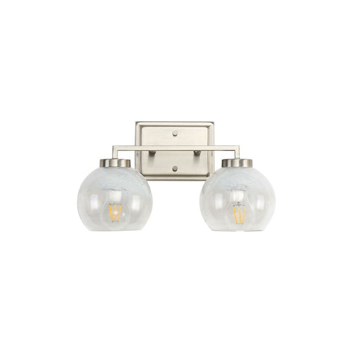 Golden Lighting Elliott 2 Light Bath Vanity, Pewter/Alabaster - 3094-BA2PW-ALA