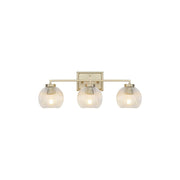 Golden Elliott 3 Light Bath Vanity, Champ Bronze/Ribbed Clear - 3094-BA3BCB-RIB