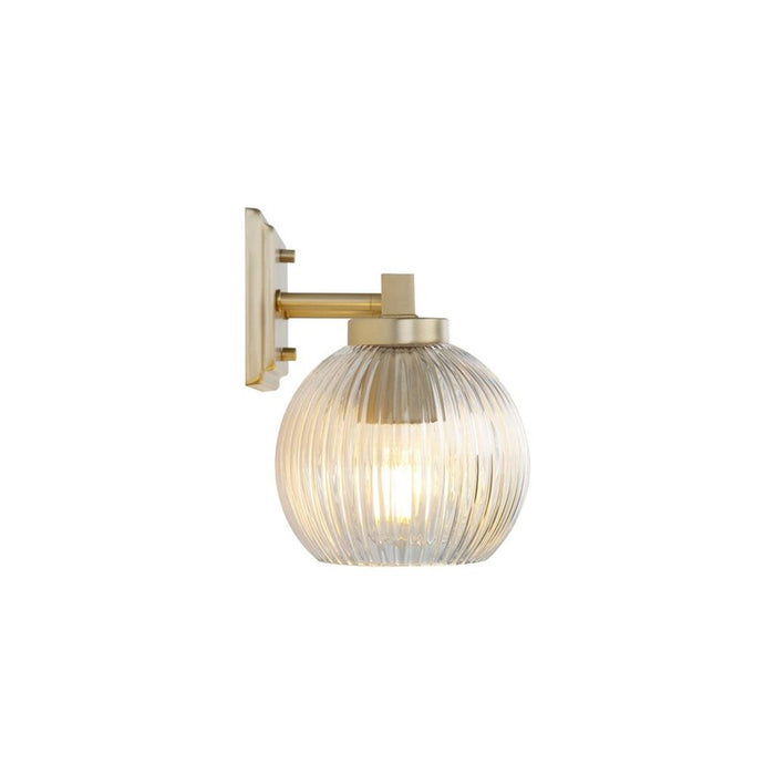 Golden Elliott 3 Light Bath Vanity, Champ Bronze/Ribbed Clear