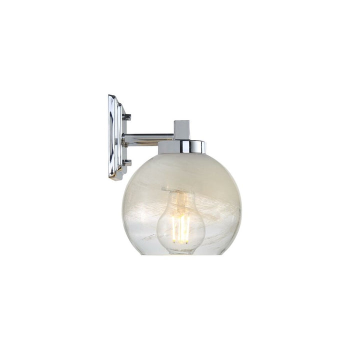 Golden Lighting Elliott 3 Light Bath Vanity, Chrome/Alabaster