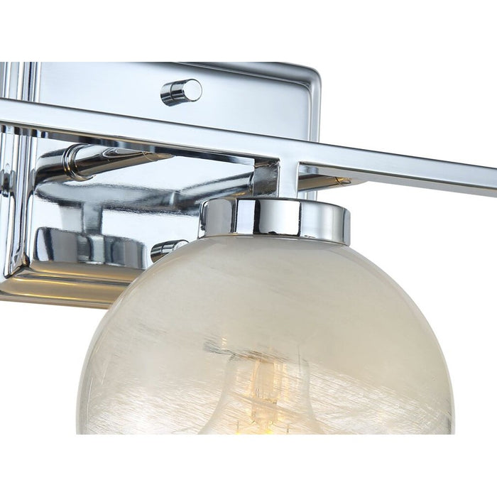 Golden Lighting Elliott 3 Light Bath Vanity, Chrome/Alabaster