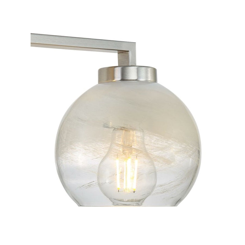 Golden Lighting Elliott 3 Light Bath Vanity, Pewter/Alabaster
