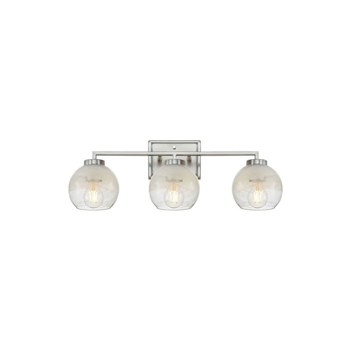 Golden Lighting Elliott 3 Light Bath Vanity, Pewter/Alabaster