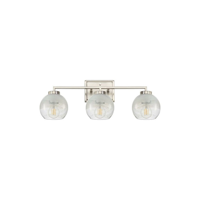 Golden Lighting Elliott 3 Light Bath Vanity, Pewter/Alabaster