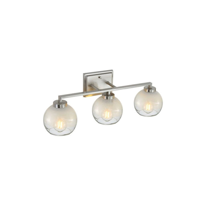 Golden Lighting Elliott 3 Light Bath Vanity, Pewter/Alabaster