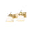 Golden Hines 2-Light Vanity Light, Champagne Bronze/Opal Glass