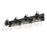 Golden Lighting Hines 4 Light Bath Vanity, Black/Seeded Glass