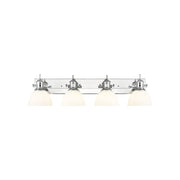 Golden Lighting Hines 4-Light Vanity Light, Chrome/Opal Glass - 3118-BA4CH-OP