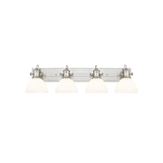 Golden Lighting Hines 4-Light Vanity Light, Pewter/Opal Glass - 3118-BA4PW-OP