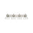 Golden Lighting Hines 4-Light Vanity Light, Pewter/Seeded Glass
