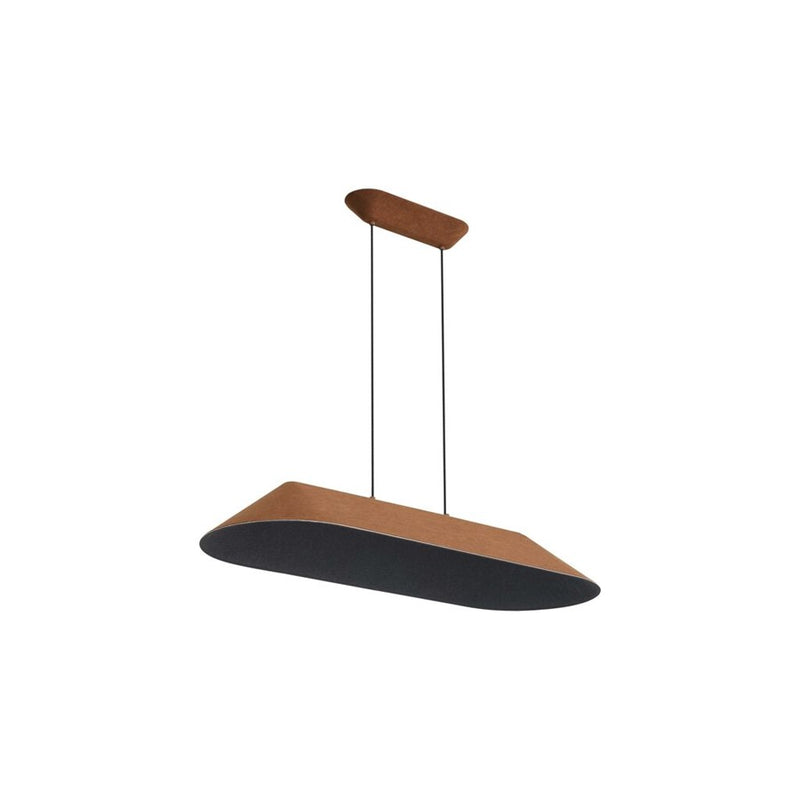 Golden Faroe 43" LED Linear Pendant, Coffee/Black/Coffee/Black