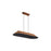 Golden Faroe 43" LED Linear Pendant, Coffee/Black/Coffee/Black