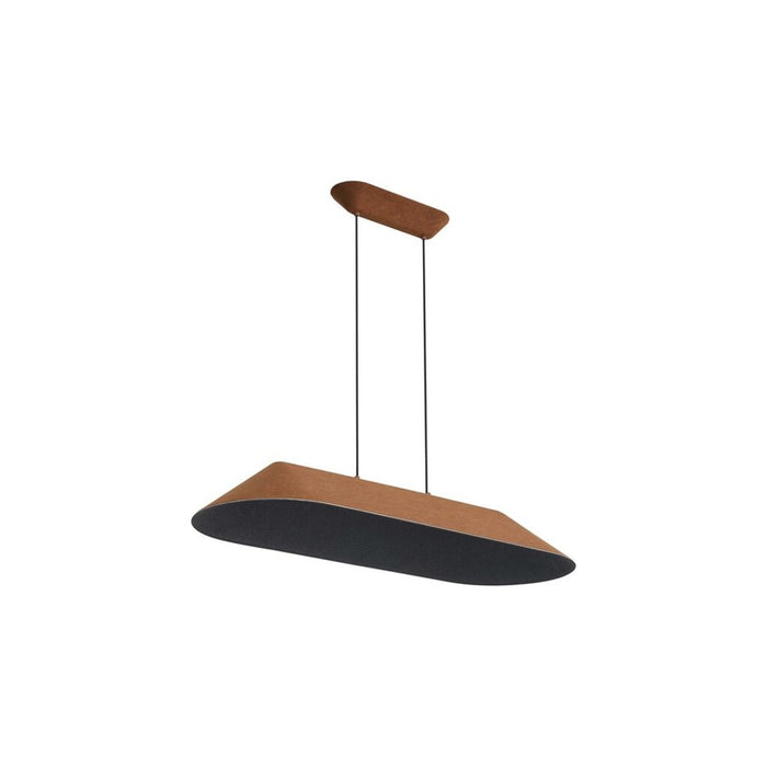 Golden Faroe 43" LED Linear Pendant, Coffee/Black/Coffee/Black