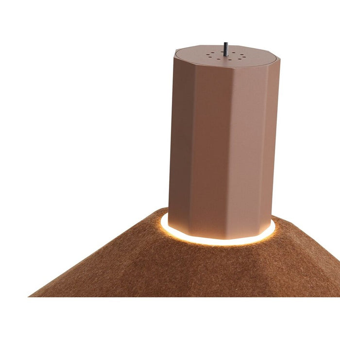 Golden Lighting Faroe 13" LED Pendant, Coffee/Black/Coffee/Black