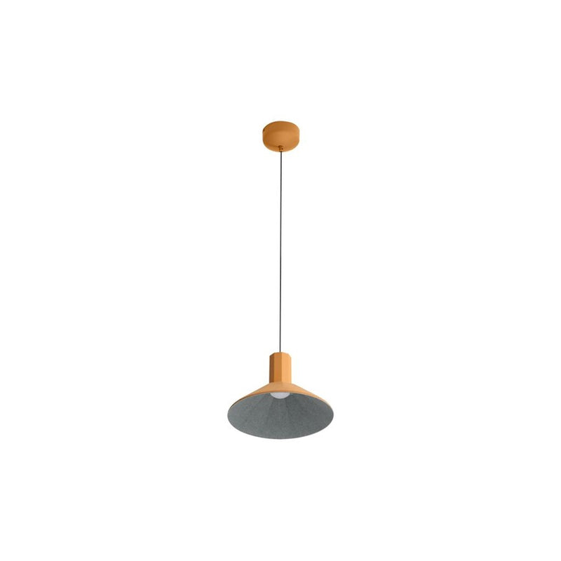 Golden Lighting Faroe 13" LED 1 Light Pendant, Earth Yellow/Grey