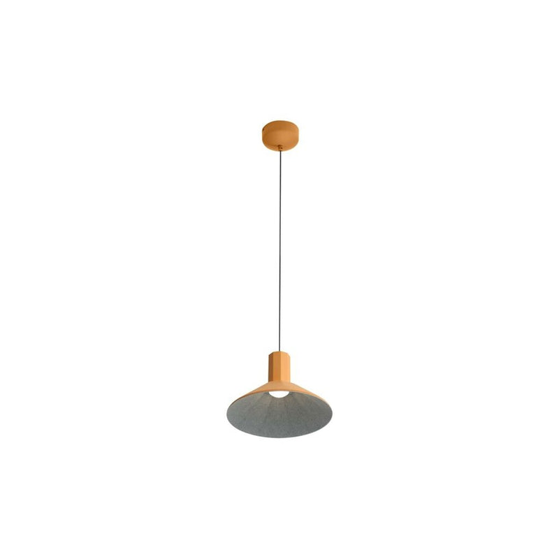 Golden Lighting Faroe 13" LED 1 Light Pendant, Earth Yellow/Grey