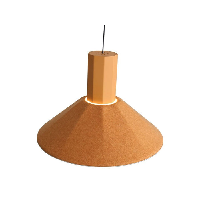 Golden Lighting Faroe 13" LED 1 Light Pendant, Earth Yellow/Grey