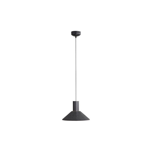 Golden Lighting Faroe 13" LED 1 Lt Pendant, Flecked Black/Grey - 3133-P13FB-GY
