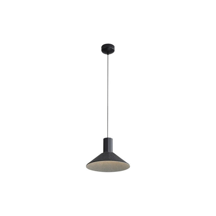 Golden Lighting Faroe 13" LED 1 Lt Pendant, Flecked Black/Grey