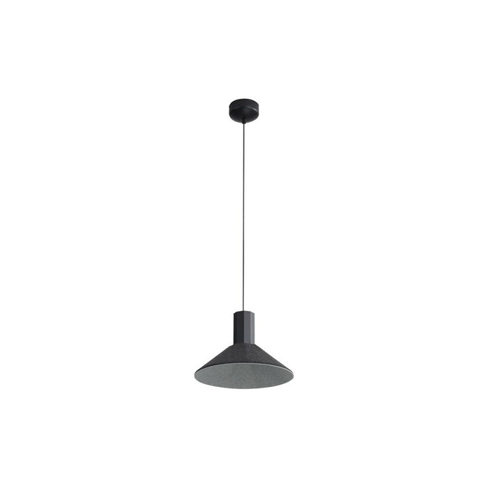 Golden Lighting Faroe 13" LED 1 Lt Pendant, Flecked Black/Grey