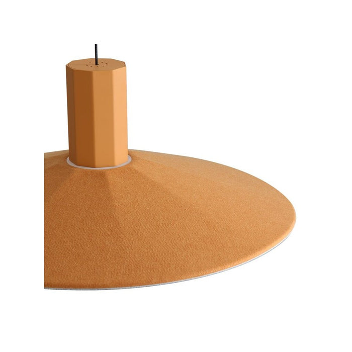 Golden Lighting Faroe 20" LED 1 Light Pendant, Earth Yellow/Grey