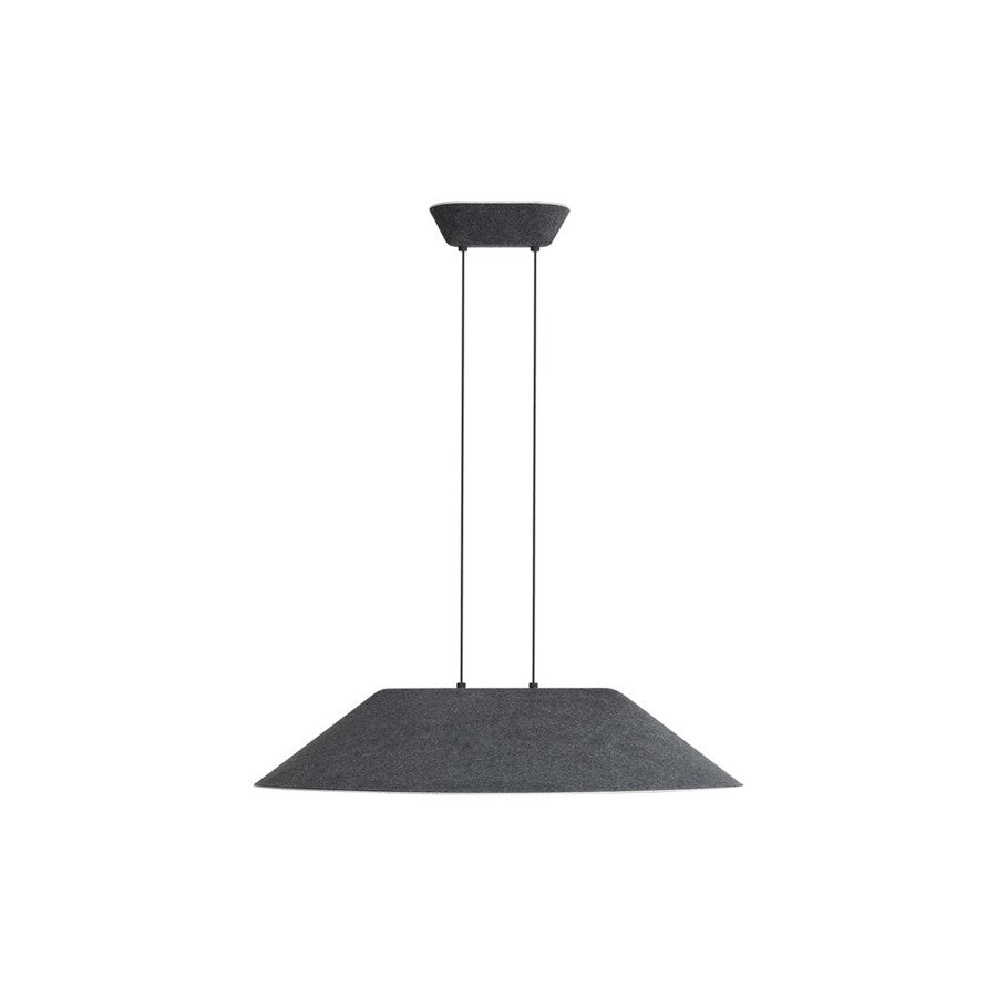 Golden Lighting Faroe 30" LED 1 Lt Pendant, Flecked Black/Grey - 3133-P30FB-GY