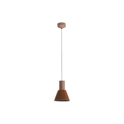 Golden Lighting Faroe 8" LED Pendant, Coffee/Black/Coffee/Black