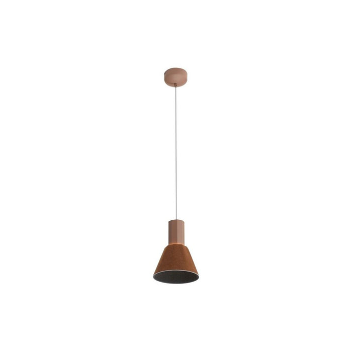 Golden Lighting Faroe 8" LED Pendant, Coffee/Black/Coffee/Black