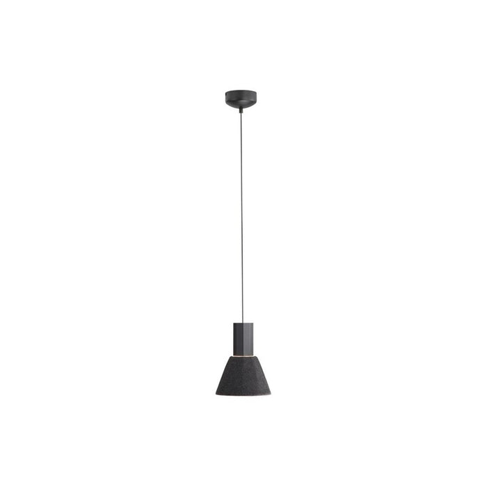 Golden Faroe 8" LED 1 Light Pendant, Flecked Black/Grey - 3133-P8FB-GY
