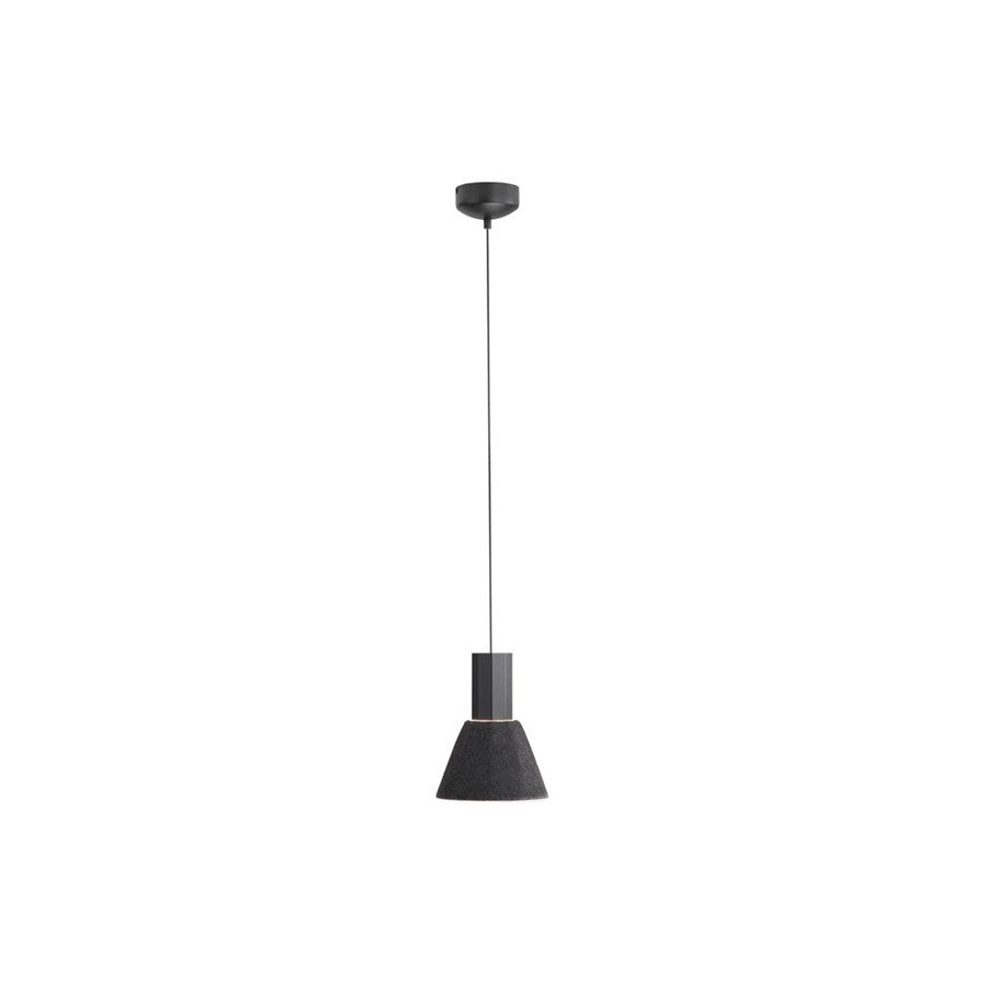 Golden Faroe 8" LED 1 Light Pendant, Flecked Black/Grey - 3133-P8FB-GY